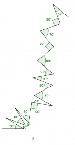 François Morellet, articulation des segments de droites selon des angles déterminés