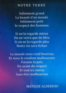 poème de Mathilde - Okpo 2017