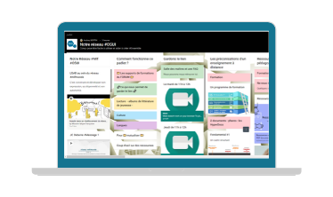 Enseignement à distance - exemple de padlet