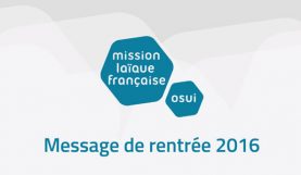 Message de rentrée 2016