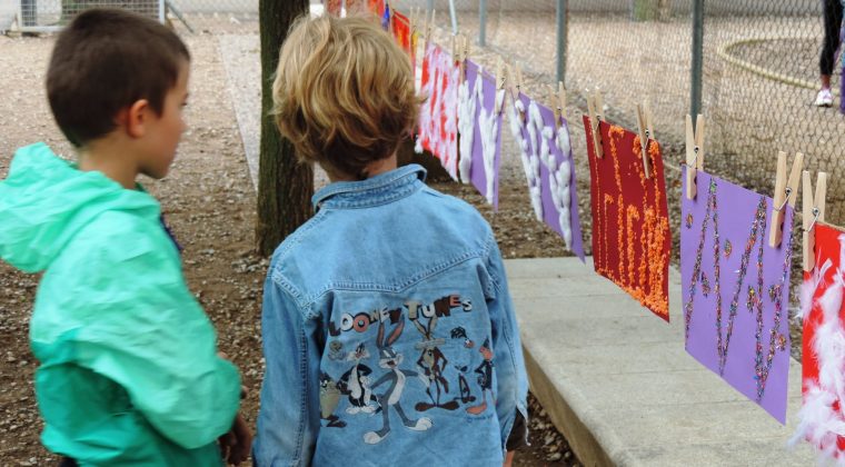 La Grande Lessive au collège français de Reus